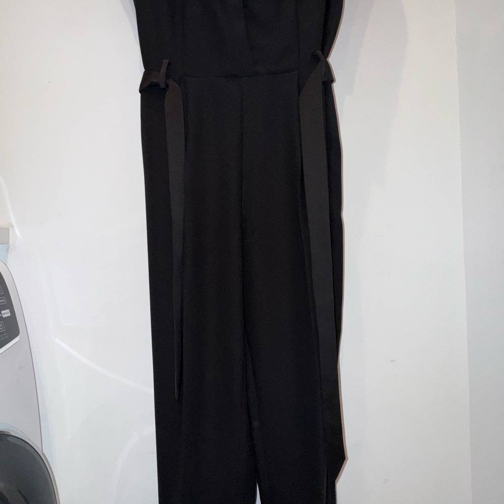 Frame Denim Black Sleeveless Jumpsuit